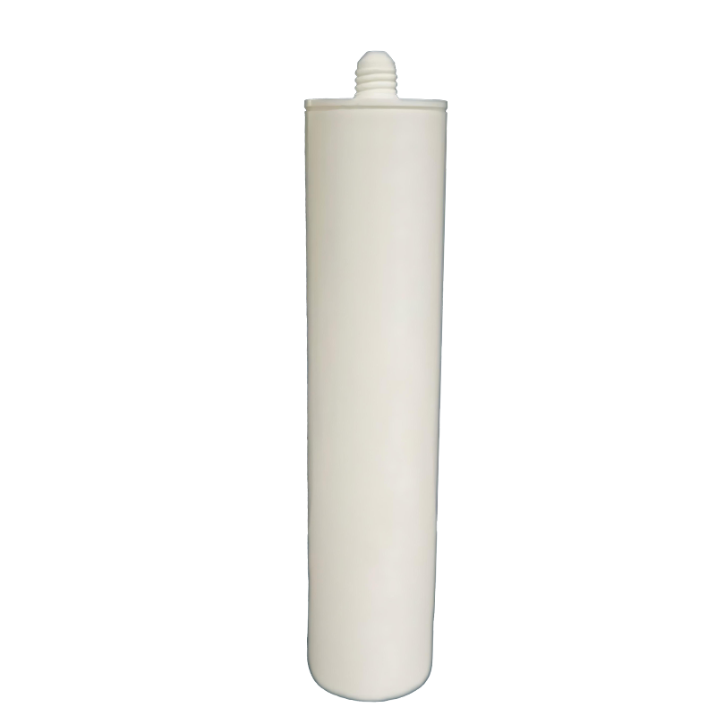 Cartouche en plastique d'emballage de mastic silicone HDPE imprimé sur mesure de 300 ml avec buse et piston pour la construction 