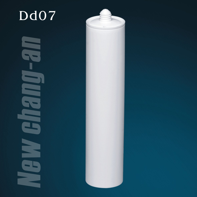 Cartouche en plastique HDPE blanc 300 ml pour le scellant en silicone