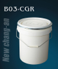 Pail en plastique de 5 gallons B03-CGR avec couvercle et poignée pour les adhésifs de construction