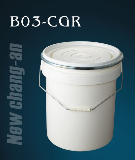 Pail en plastique de 5 gallons B03-CGR avec couvercle et poignée pour les adhésifs de construction