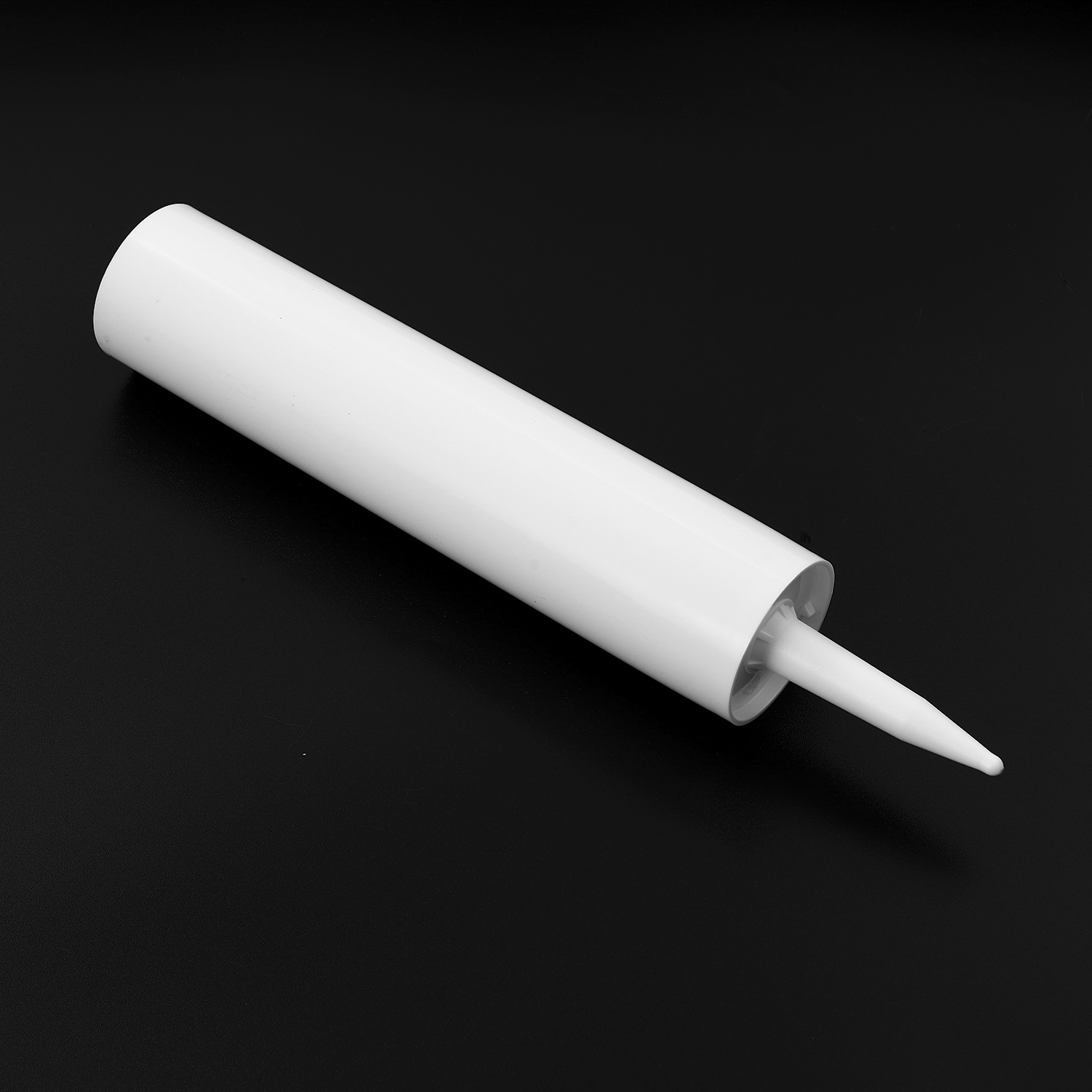 300 ml d'adhésif industriel blanc 300 ml cartouche en plastique d'emballage avec une buse pour le scellant en silicone pour l'industrie du bâtiment