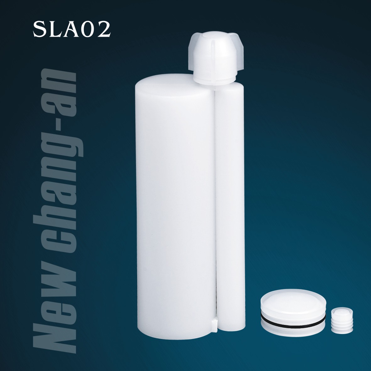 230 ml : 23 ml de cartouche double à deux composants pour l'adhésif SLA02 du pack A + B