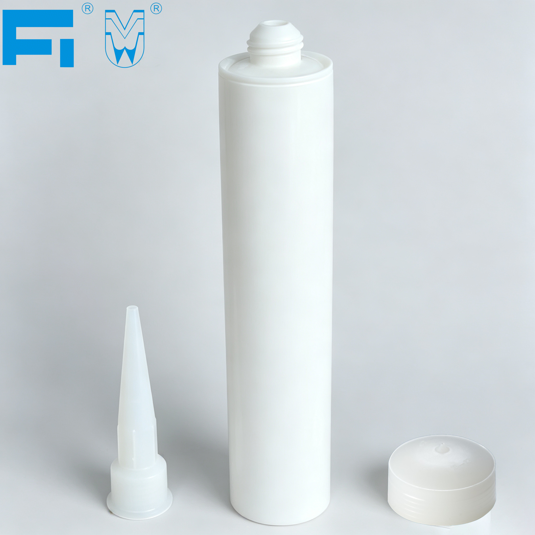 Cartouche de calfeutrage en plastique HDPE résistant aux produits chimiques, 300ml, pour usage industriel, emballage adhésif et mastic pour le scellage