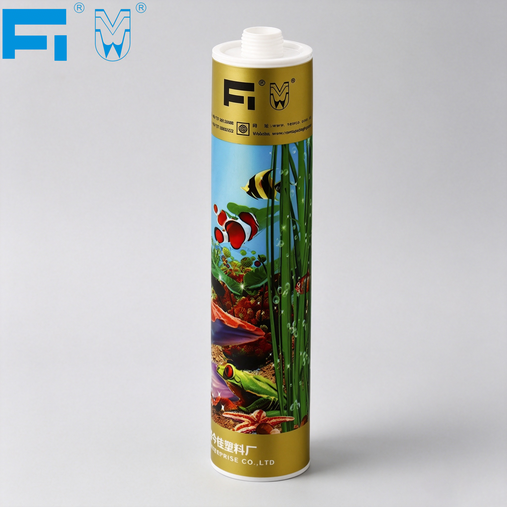 Cartouche de calfeutrage en plastique d'emballage adhésif HDPE résistant aux produits chimiques de 300 ml pour mastic à usage industriel avec IML