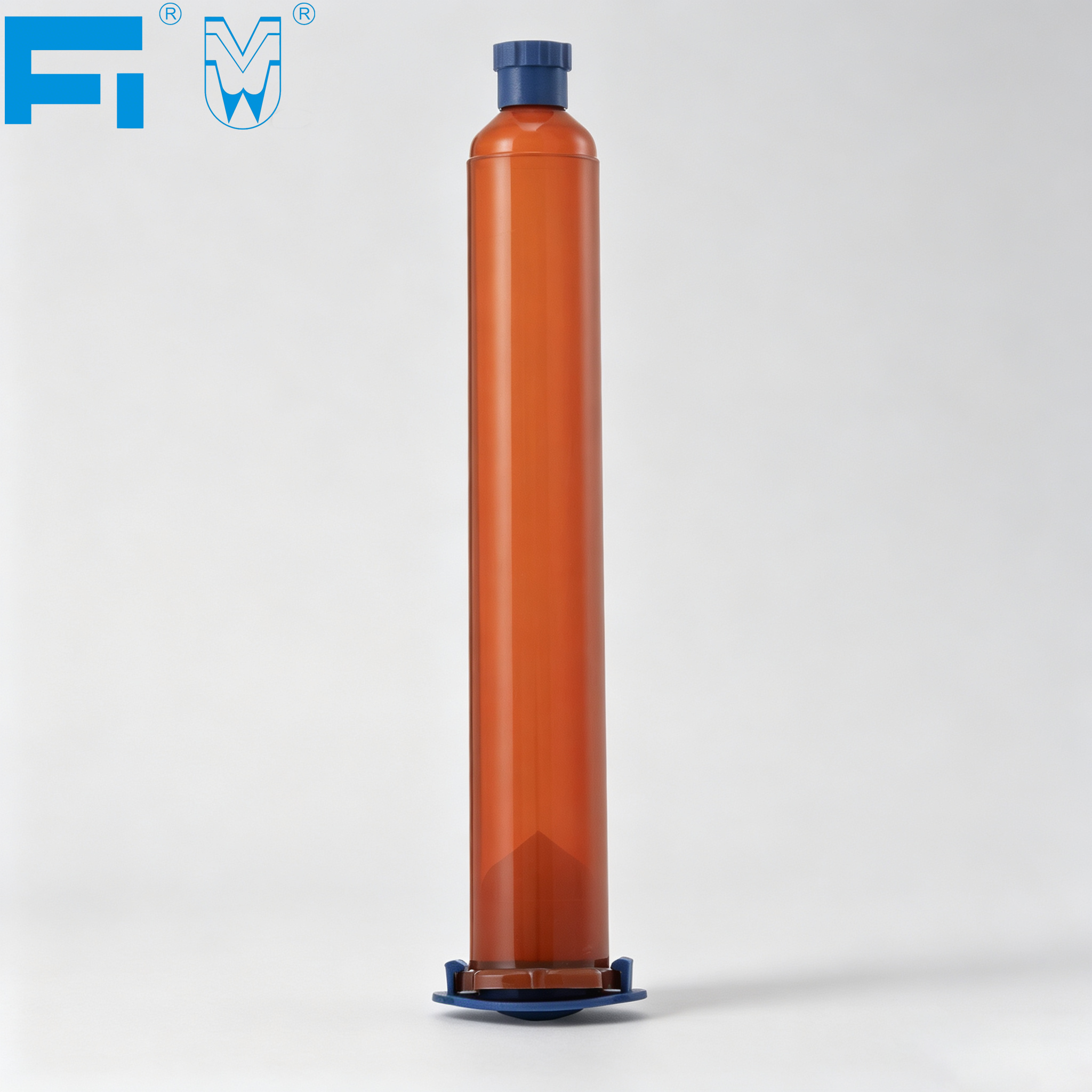Nouveau style américain 50 ml à usage industriel couleur ambre seringue de distribution pneumatique cartouche en plastique pour mastic et emballage adhésif
