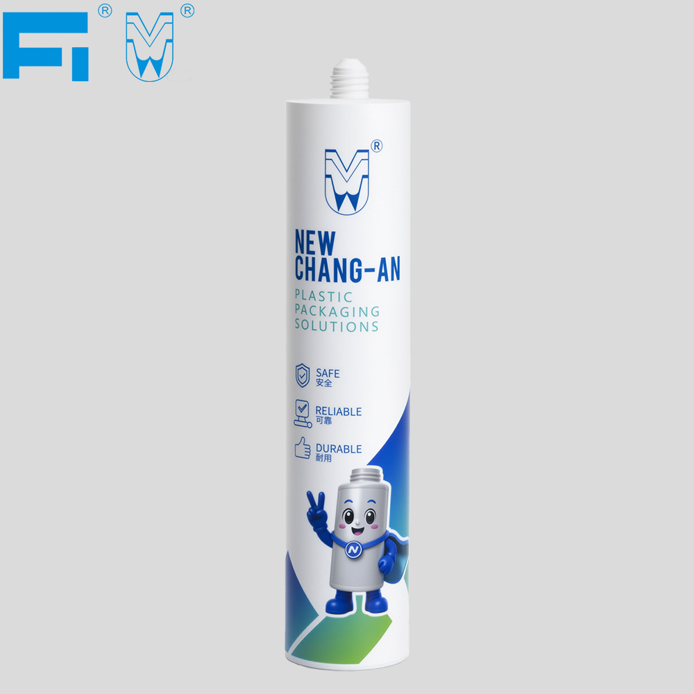 Cartouche de calfeutrage en plastique d'emballage adhésif HDPE résistant aux produits chimiques à usage multiple de 300 ml pour le mastic industriel avec IML